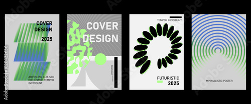 Posters with silhouette minimalistic basic figures, extraordinary graphic assets of geometrical shapes swiss style, Modern minimal print.