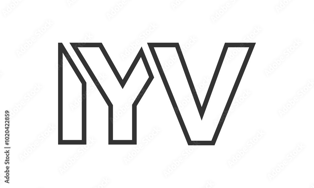 IYV logo design template with strong and modern bold text. Initial based vector logotype featuring simple and minimal typography. Trendy company identity. IYV logo design template with strong and modern bold text. Initial based vector logotype featuring simple and minimal typography. Trendy company identity.