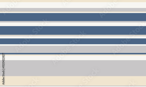 Geometric stripes seamless vector pattern with horizontal lines in varied colours, creating an abstract background. Ideal for textile design, wallpaper, or graphic prints.