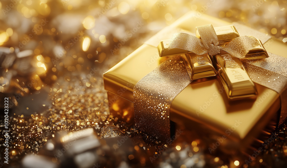 AI generator images of gift boxes, gifts for various festivals such as Christmas, New Year, birthday ,gold and chocolate Meaning of happiness and wealth, good fortune AI generator images of gift boxes, gifts for various festivals such as Christmas, New Year, birthday ,gold and chocolate Meaning of happiness and wealth, good fortune