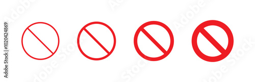 red circle stop sign set flat vector design illustration Free Download red circle stop sign set flat vector design illustration - GFXLoad