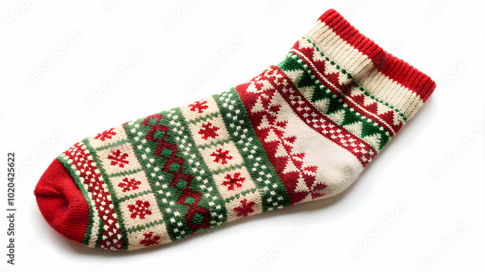 This Festive Christmas Sock Awaits Holiday Treats. This Festive Christmas Sock Awaits Holiday Treats.