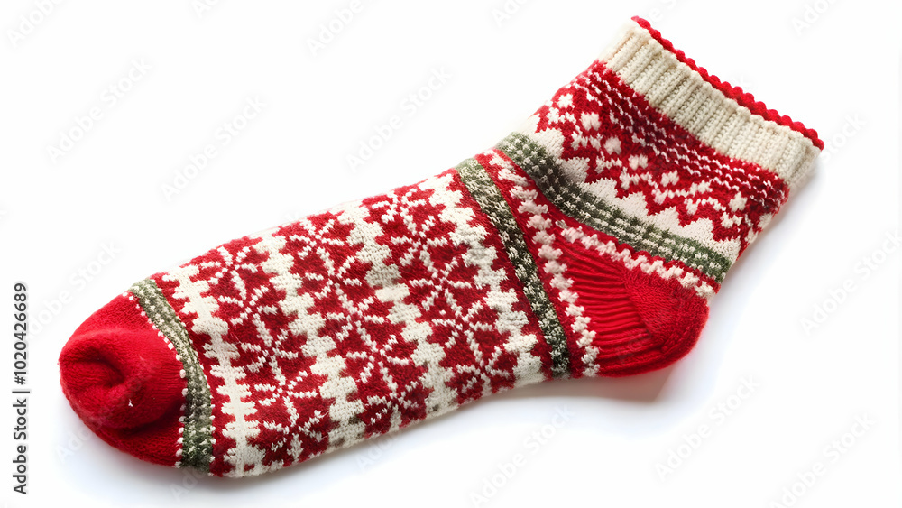 This Festive Christmas Sock Awaits Holiday Treats. This Festive Christmas Sock Awaits Holiday Treats.