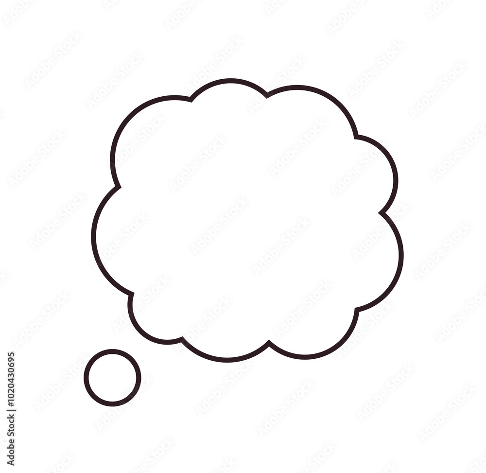speech bubble think empty template vector speech bubble think empty template vector