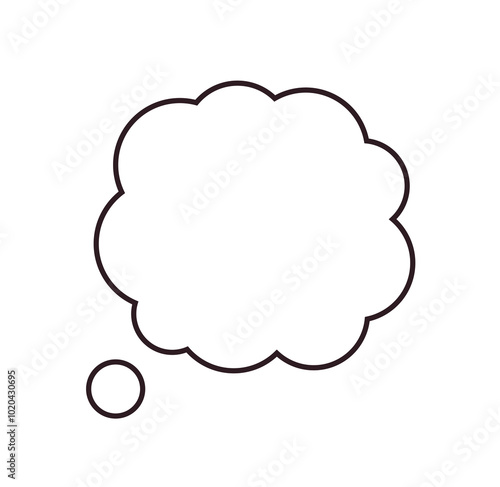 speech bubble think empty template vector