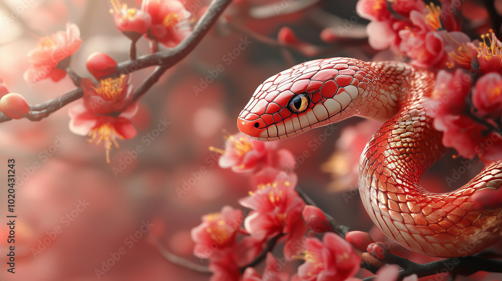 Chinese new year wallpaper with a snake, year of the snake Chinese new year wallpaper with a snake, year of the snake