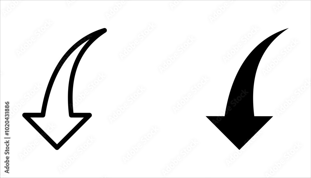 arrow down icon set. Various simple download icon, Download files icons on white background arrow down icon set. Various simple download icon, Download files icons on white background