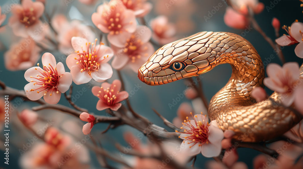 Chinese new year wallpaper with a snake, year of the snake Chinese new year wallpaper with a snake, year of the snake