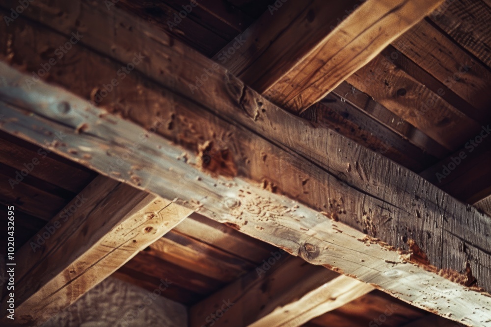 A close-up of rustic wooden beams shows textural details and age, evoking a sense of history and craftsmanship in a timber-framed structure. A close-up of rustic wooden beams shows textural details and age, evoking a sense of history and craftsmanship in a timber-framed structure.