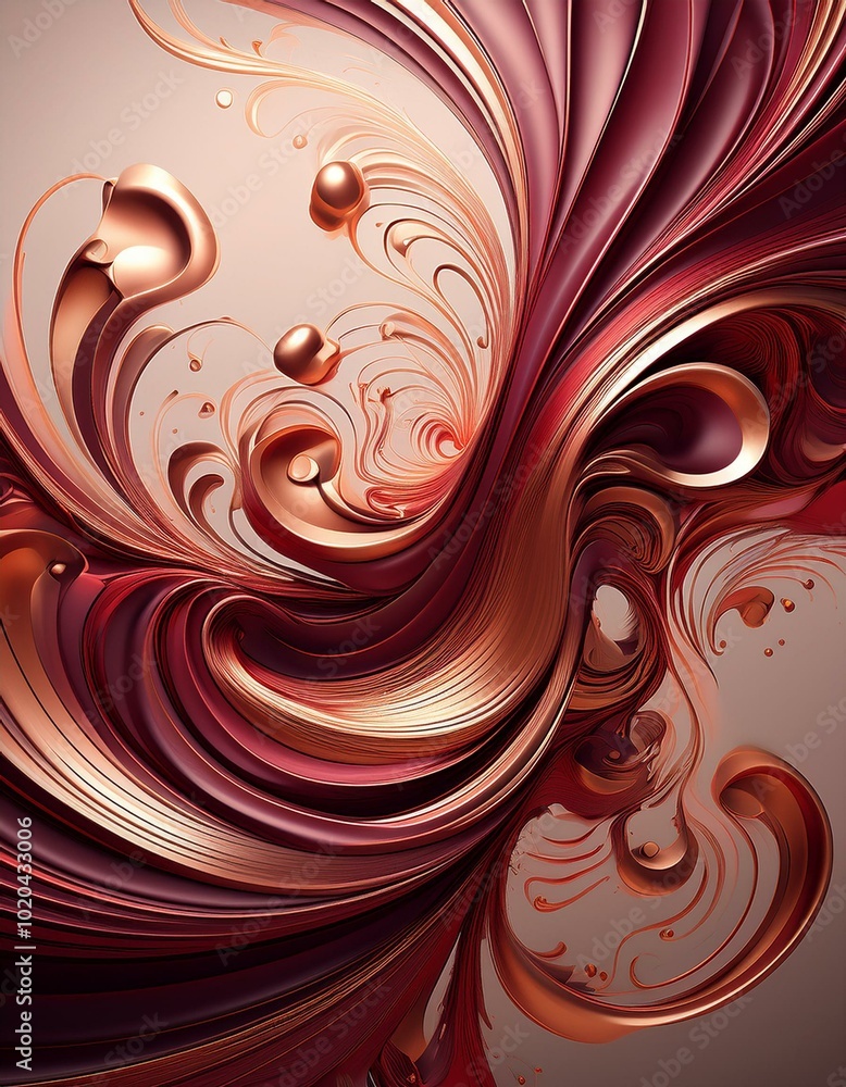 Abstract red and gold swirls Abstract red and gold swirls
