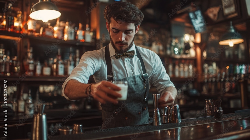 Bartender Preparing a Drink Bartender Preparing a Drink