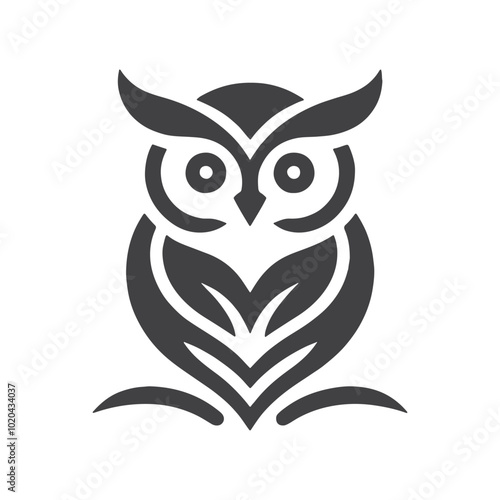 Minimalist Owl Logo Icon photo