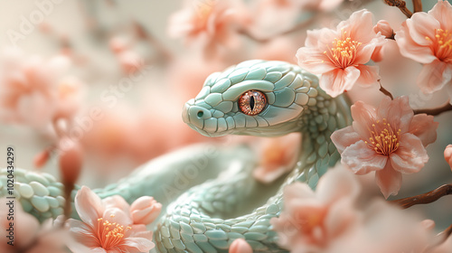 Wallpaper for chinese new year, year of the snake