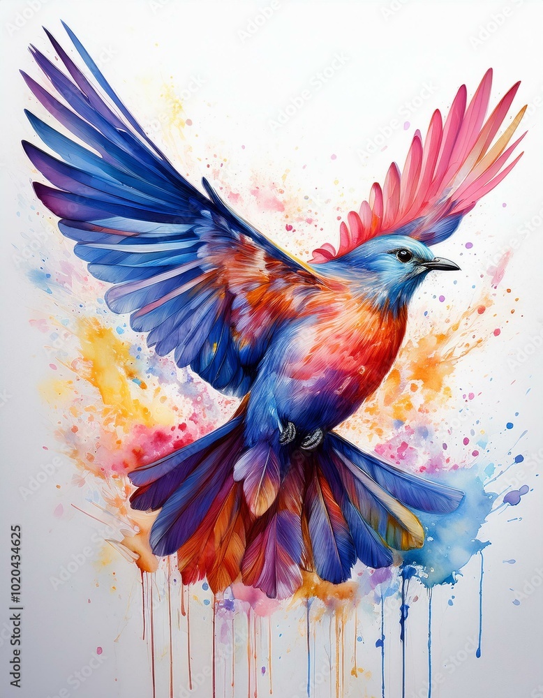 Watercolor painting of a bird Watercolor painting of a bird