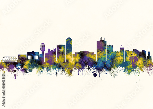 Ann Arbor City Skyline