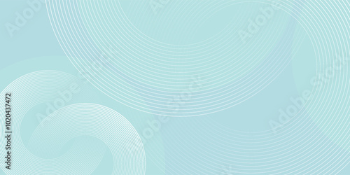 Modern abstract background. Glossy white gradient circle lines. Minimal geometric pattern. Simple graphic elements. Futuristic concept.