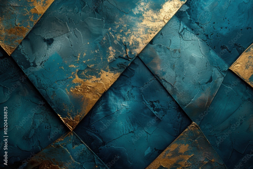 Abstract blue and gold background with a diagonal pattern Abstract blue and gold background with a diagonal pattern
