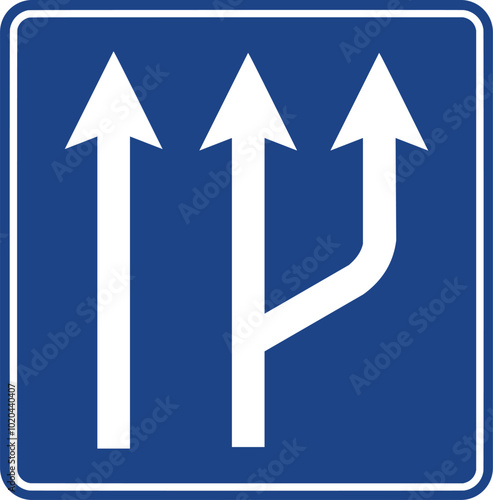 Lane Regulation signs, Information signs, Road signs in Turkey. Standard traffic signs on Turkish highways. (Turkish: Karayolları standart trafik işaret levhaları, Bilgi işaretleri)