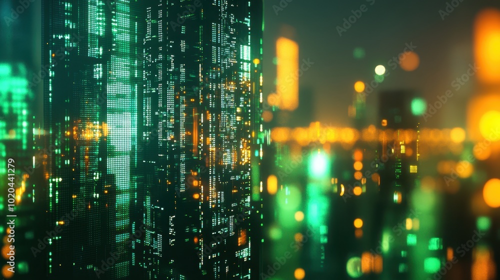 The Futuristic Cityscape Lights The Futuristic Cityscape Lights