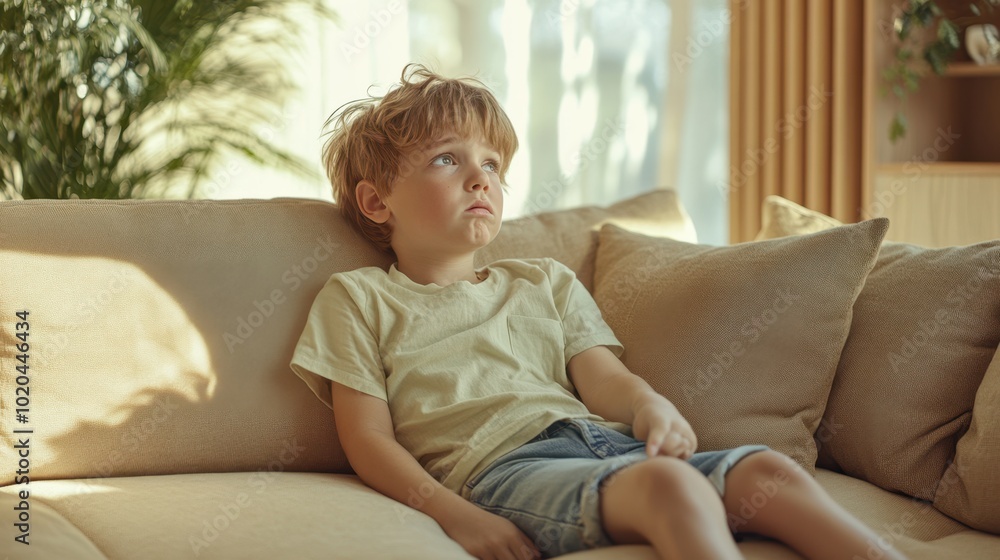 custom made wallpaper toronto digitalThe Boy Sitting on Sofa