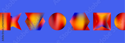 Fluid color geometric shapes abstract background. Vector Illustration For Wallpaper, Banner, Background, Card, Book Illustration, landing page