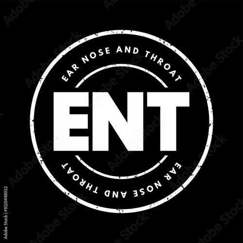 ENT - Ear Nose and Throat acronym, health concept background