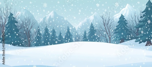 A scenic ultrawide backdrop representing the peaceful scene of light snow gently falling on a tranquil snowdrift