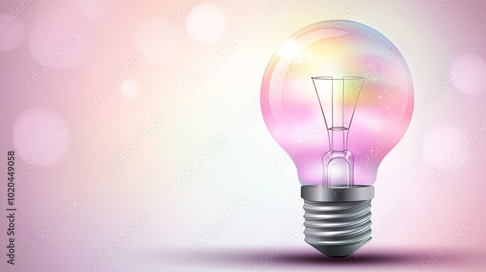 Create a minimalist modern graphic depicting a classic lightbulb on a white canvas, emphasizing its simplicity and symbolizing ideas and innovation with an electrifying color. Create a minimalist modern graphic depicting a classic lightbulb on a white canvas, emphasizing its simplicity and symbolizing ideas and innovation with an electrifying color.