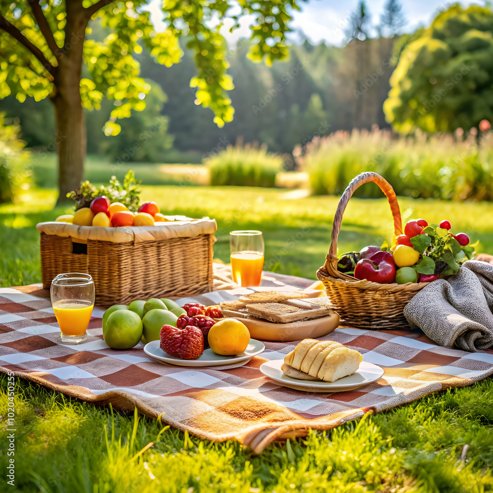 A Serene Summer Picnic Awaits in the Park A Serene Summer Picnic Awaits in the Park