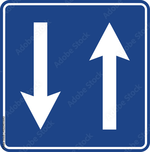 Two way street, Information signs, Road signs in Turkey. Standard traffic signs on Turkish highways. (Turkish: Karayolları standart trafik işaret levhaları, Bilgi işaretleri)