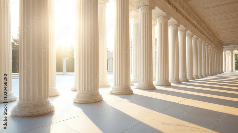 marble pillars building detail with sunshine marble pillars building detail with sunshine