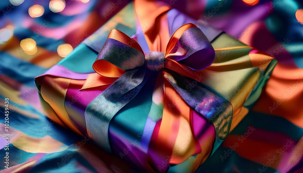 Beautifully Wrapped Gift with Elegant Bow Beautifully Wrapped Gift with Elegant Bow