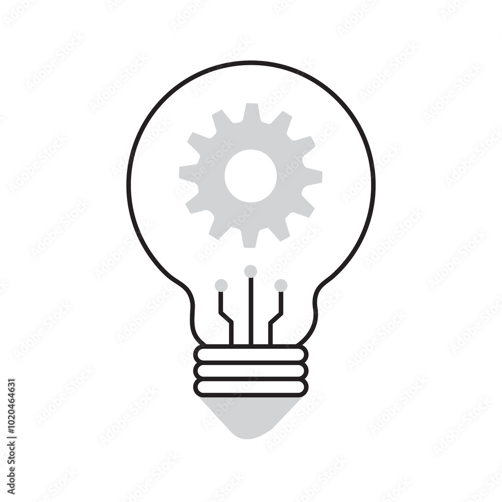 Securing AI Innovation Bulb Vector Icon Design, innovation guard, idea preservation, secure technology, creative protection, Securing AI Innovation Bulb Vector Icon Design, innovation guard, idea preservation, secure technology, creative protection,