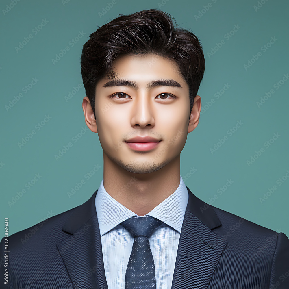 Beautiful Korean Young Man in Simple Professional Business Attire Beautiful Korean Young Man in Simple Professional Business Attire