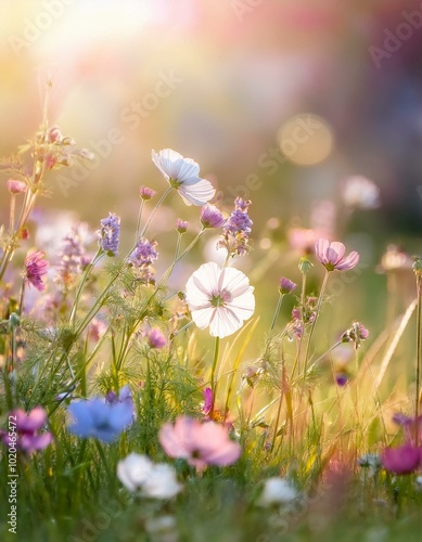 flowers in the field mobile wallpapper