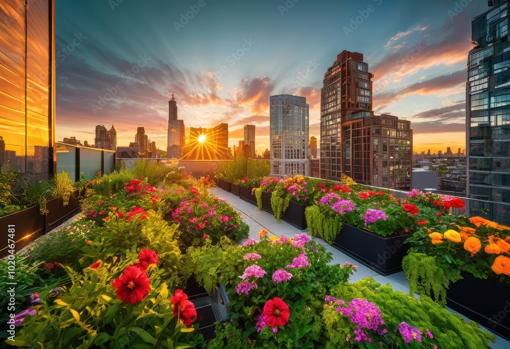 stunning urban view vibrant green rooftop gardens blooming lush plants colorful flowers modern cityscape, balcony, landscape, greenery, terrace, biodiversity stunning urban view vibrant green rooftop gardens blooming lush plants colorful flowers modern cityscape, balcony, landscape, greenery, terrace, biodiversity