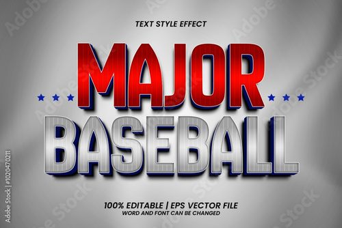 Major Baseball Editable Text Effect