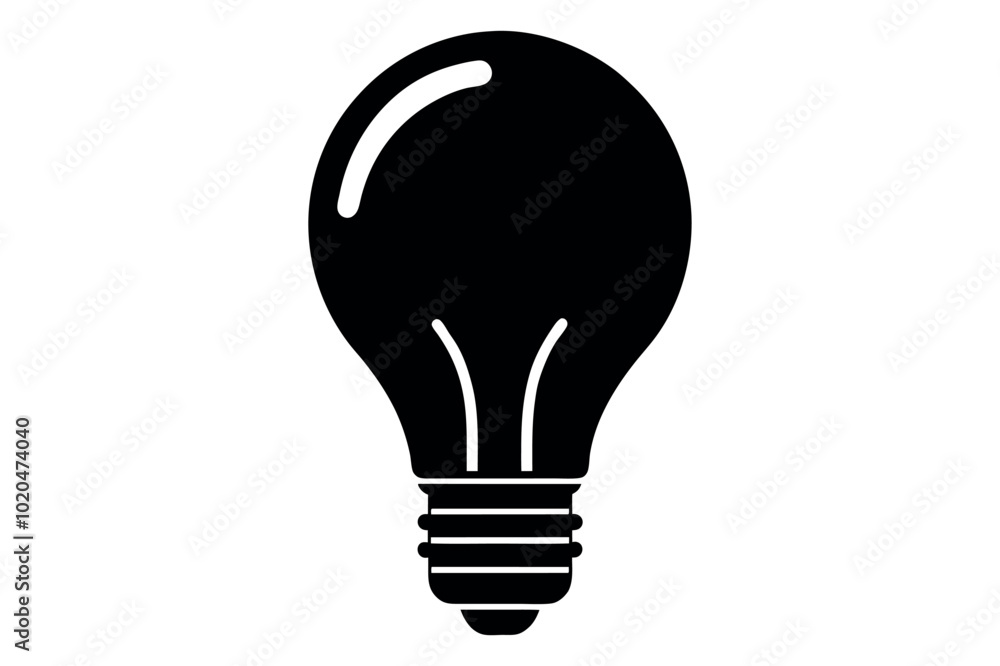 light bulb silhouette vector illustration light bulb silhouette vector illustration