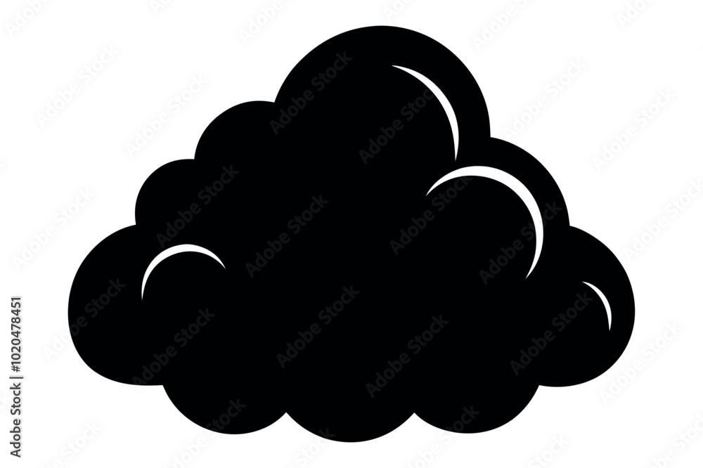 cloud computing concept silhouette vector cloud computing concept silhouette vector
