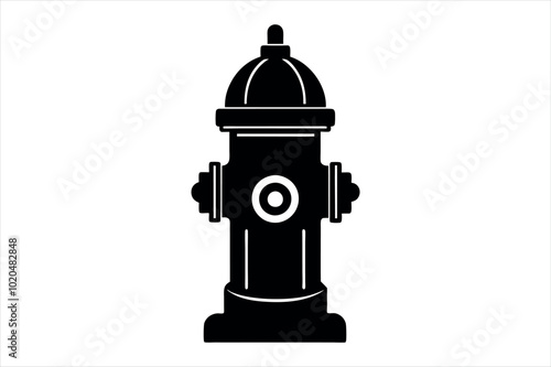 silhouette vector of a fire hydrant