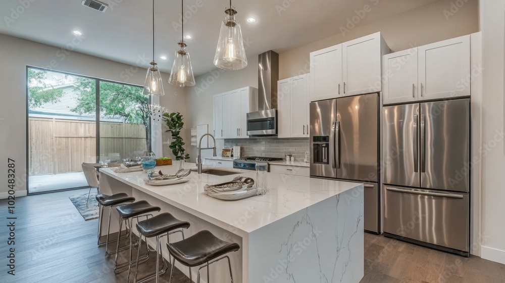 Modern Kitchen Design: A Stylish, Open-Concept Space with Sleek Appliances, Luxurious Finishes, and Abundant Natural Light for Your Culinary Adventures Modern Kitchen Design: A Stylish, Open-Concept Space with Sleek Appliances, Luxurious Finishes, and Abundant Natural Light for Your Culinary Adventures