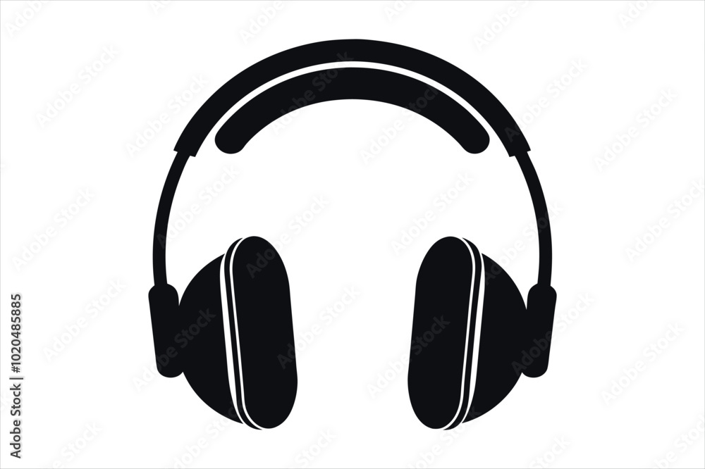 headphone silhouette vector illustration headphone silhouette vector illustration