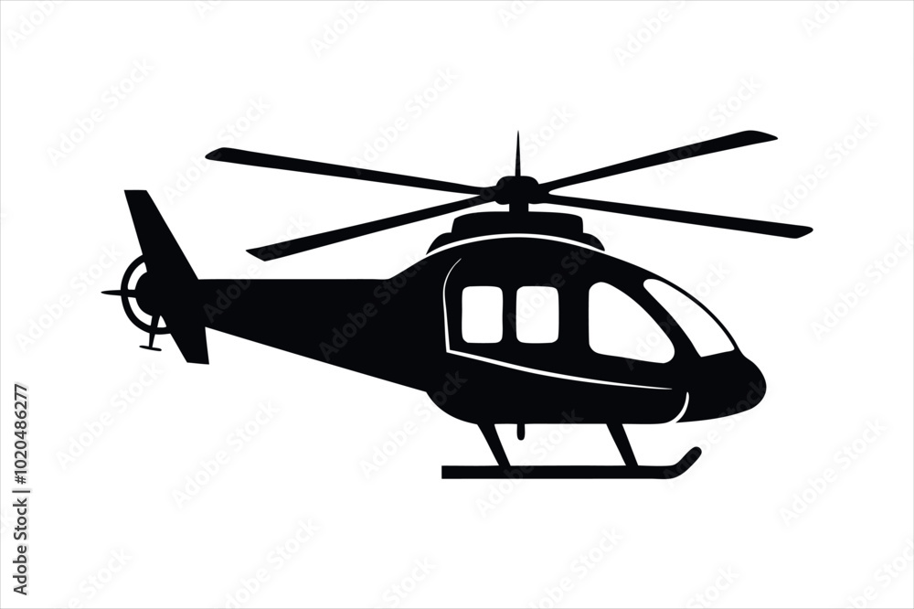 Fototapeta premium helicopter silhouette vector