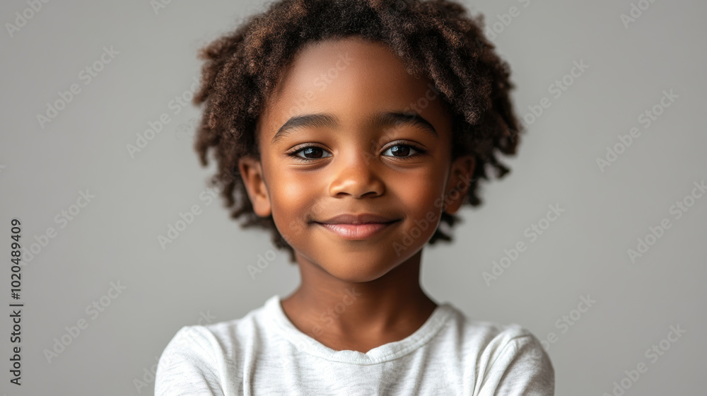 Happy young boy with arms folded, casual portrait on neutral background, confident expression, smiling face, childhood innocence, simplicity, youthful style, cheerful attitude, carefree charm Happy young boy with arms folded, casual portrait on neutral background, confident expression, smiling face, childhood innocence, simplicity, youthful style, cheerful attitude, carefree charm