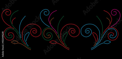 simple-creative--floral Flowers Rhinestone,