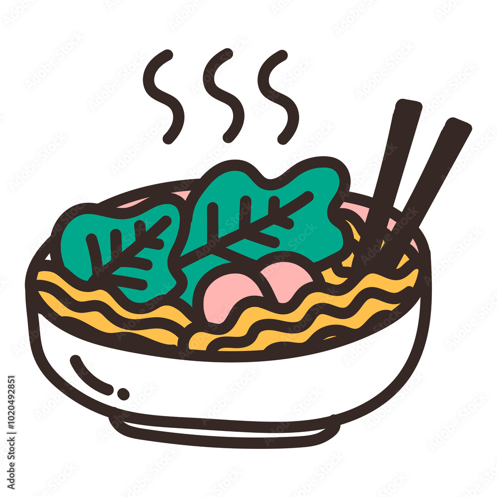 Noodle doodle png sticker, transparent background Noodle doodle png sticker, transparent background