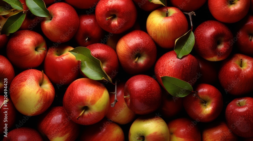 Fresh ripe red apples as background. ai generated art image Fresh ripe red apples as background. ai generated art image