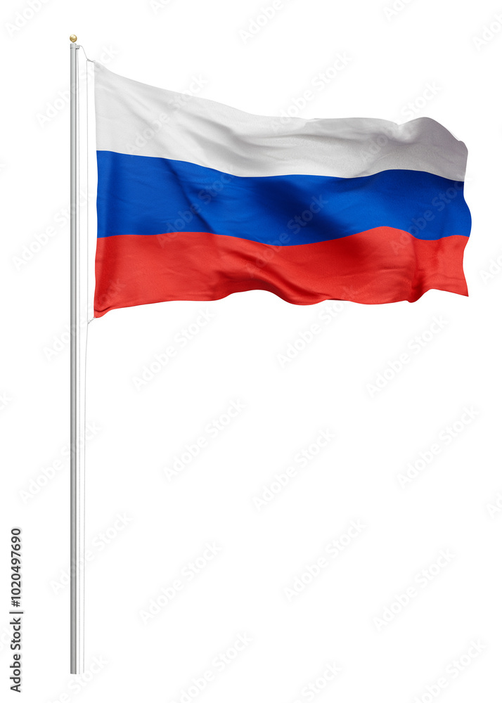 Fototapeta premium Png flag of Russia collage element, transparent background