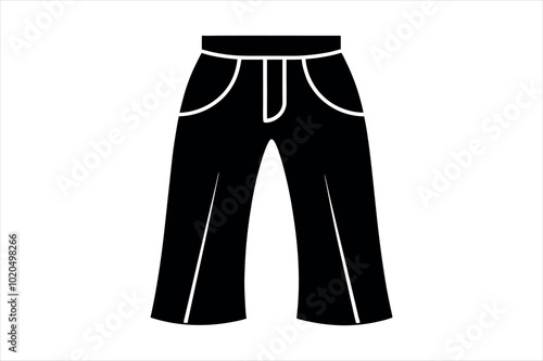 silhouette of a pant on white background