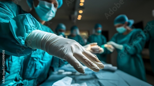 Surgeon Scrubbing Hands in for Meticulous Medical Procedure in Operating Room